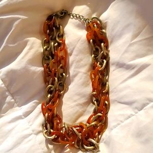 Faux tortoise 🐢 shell and goldtone triple strand